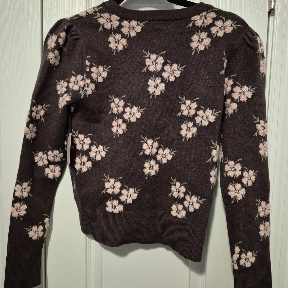 Floral Knit Cardigan Sweater - Picture 3 of 7